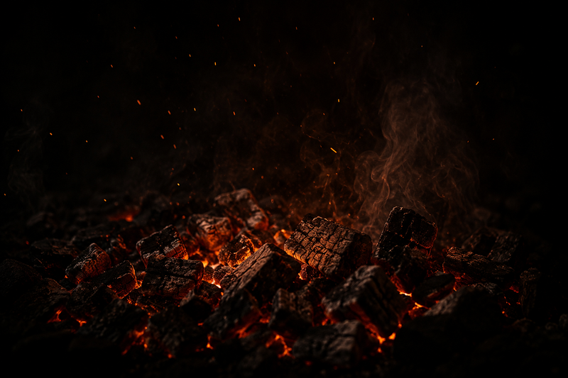 Brasas y fuego